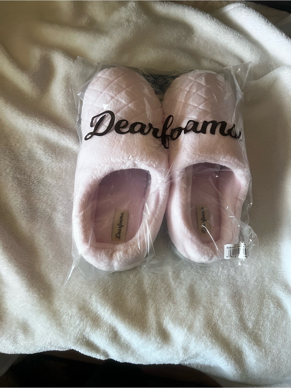 dearfoams Quilted Gray Slide Slippers